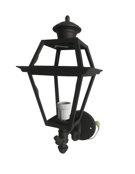 Ismos xl112553t3 patio wall lantern 1255 granite with clear glass ip43 e27 44x28cm